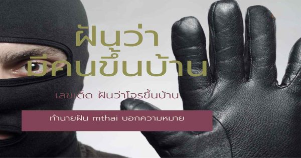ฝันเห็นคนร้ายเข้าบ้าน-"Dreamed that someone came to the house"