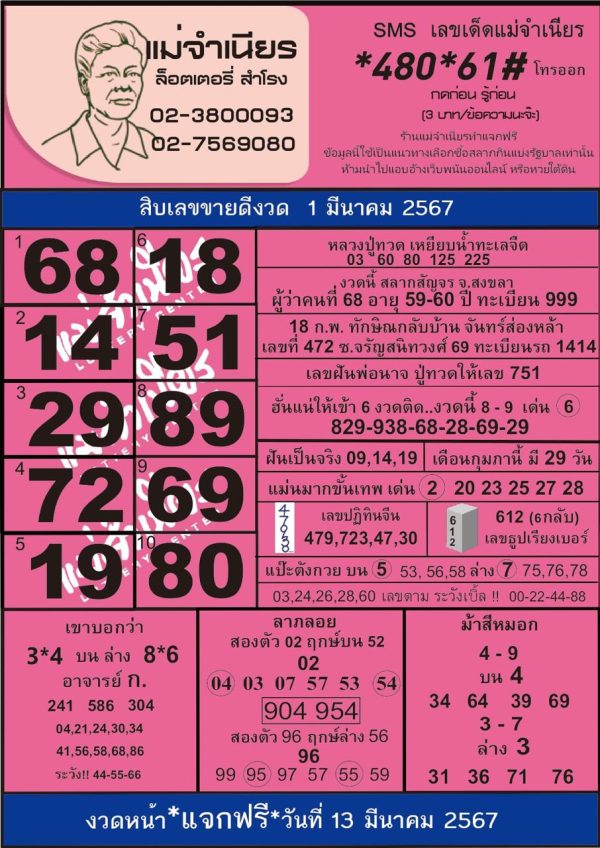 หวยแม่จำเนียร-''Mae Chamnian lottery''