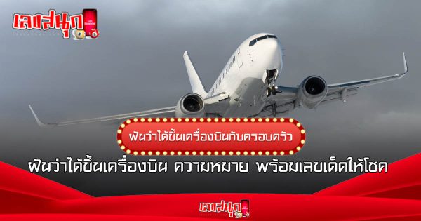 ฝันว่าได้ขึ้นเครื่องบินกับครอบครัว - "Dreamed of getting on a plane with my family."