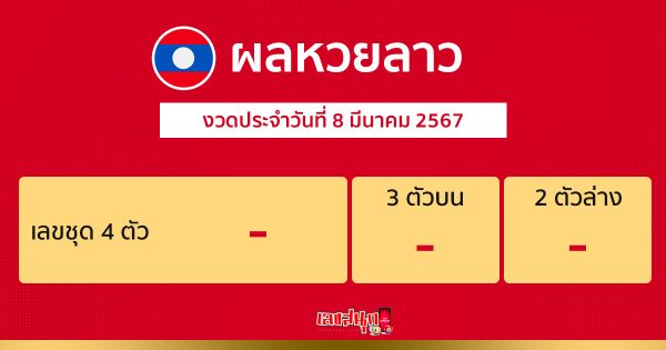 ผลหวยลาว 8/03/67-"Lao lottery results-8-03-67"