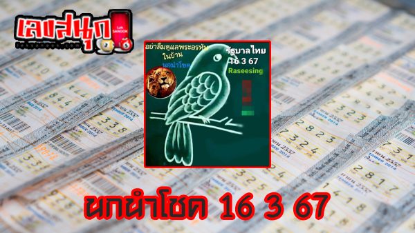 นกนำโชค 16 3 67-"Lucky bird 16 3 67"