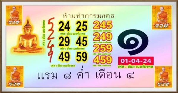 เลขหลวงพ่อรวย 1 04 67 -"Luang Phor Ruay's number 1 04 67"