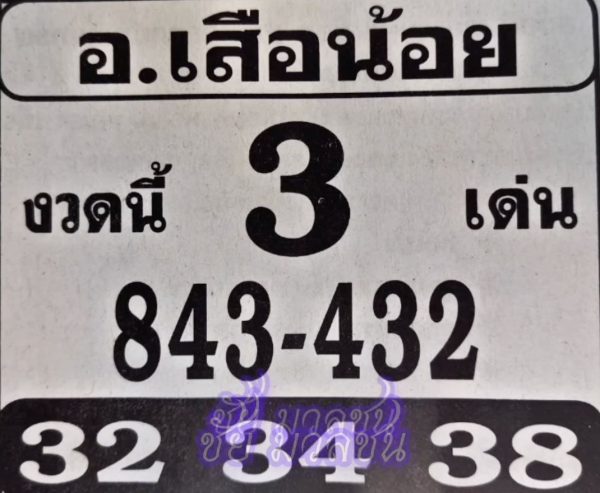 เลขเด็ด อ.เสือน้อย - "Lucky numbers from Suea Noi District"