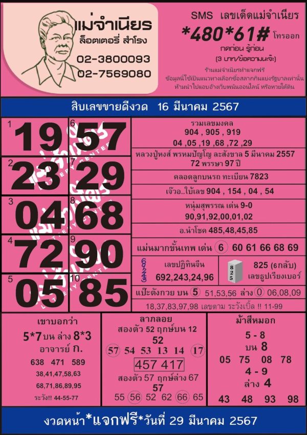 แม่จำเนียร 16 3 67 -" Mae Chamnian 16 3 67"