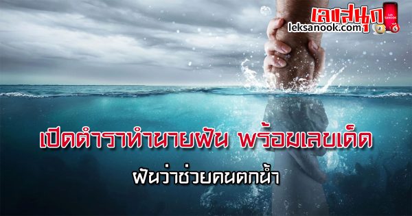 ฝันว่าช่วยคนตกน้ำ - "Dreaming of helping someone who fell into the water"