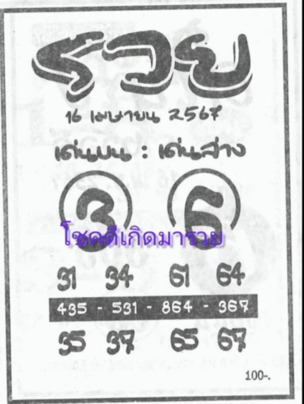 เลขรวย 16 4 67 -"Rich number 16 4 67"