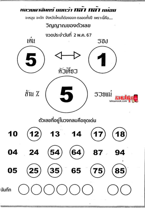 เลขดับล่าง - "bottom number"