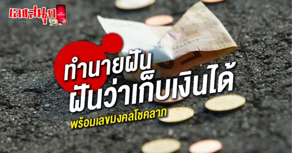 ฝันว่าเก็บเงินได้-"Dreamed of saving money"