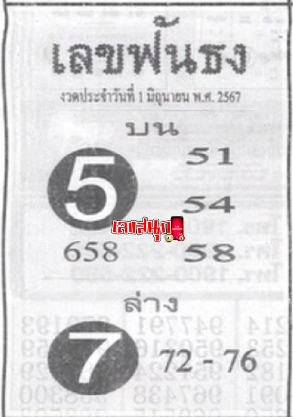 เลขฟันธง 1 6 67-"Prediction: 1 6 67"