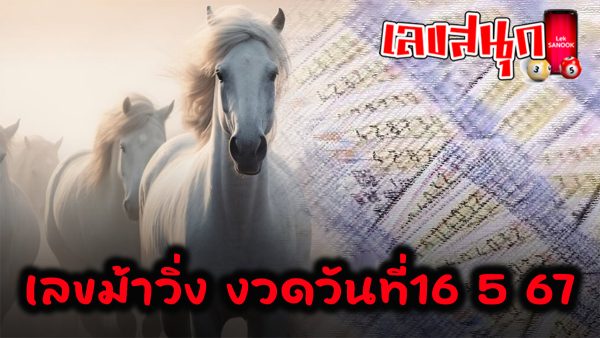เลขม้าวิ่ง 16 5 67-"Running horse number 16 5 67"