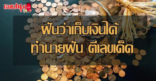 ฝันว่าเก็บเงินได้-"Dreamed of saving money"