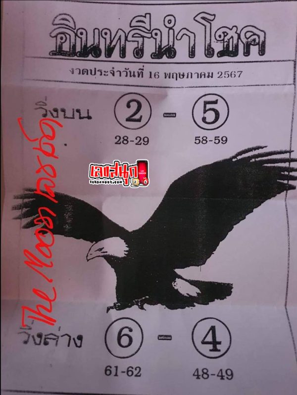 อินทรีนำโชค 16 5 67-"lucky eagle"