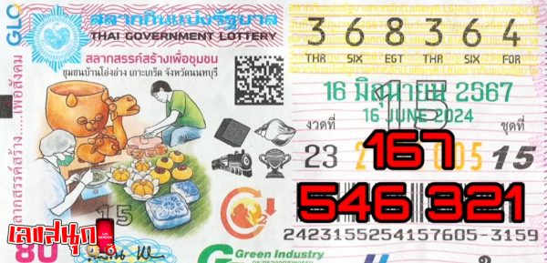 ปกสลากกินแบ่งรัฐบาลล่าสุด-"Latest government lottery cover"