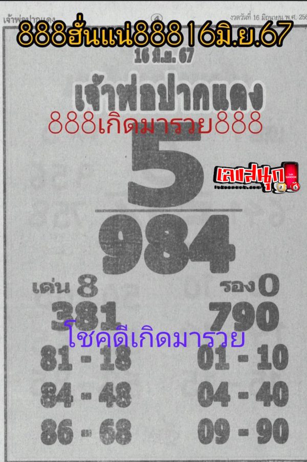เจ้าพ่อปากแดง 16 6 67-"The red-lipped godfather"