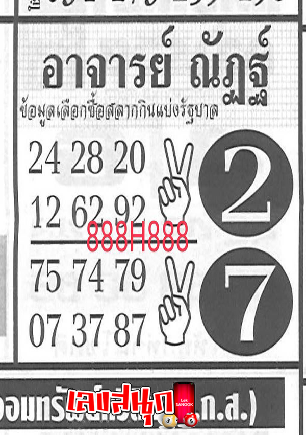 เลข อ.ณัฐฏ์ 16 7 67 -"Achan Nat's number 16 7 67"