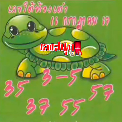 เลขใต้ท้องเต่า 16 7 67 - " The number under the turtle's belly is 16 7 67."