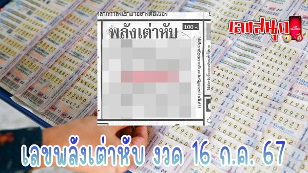 เลขพลังเต่าหับ 16 7 67 -"famous people's fun numbers"