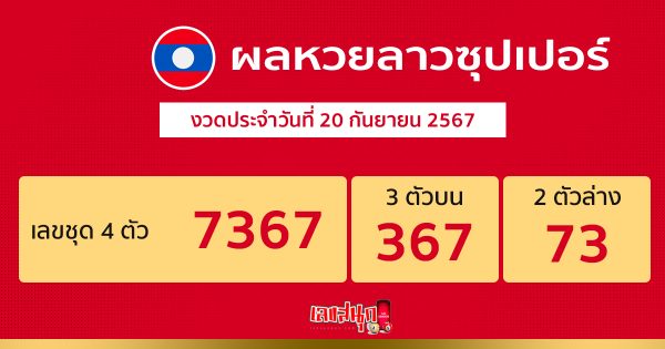 ผลหวยลาวซุปเปอร์ 20/09/67-"Lao Super Lottery results"