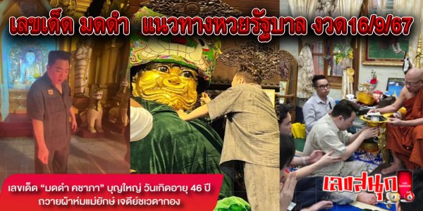 เลขเด็ด มดดำ -"Lucky numbers, black ant"
