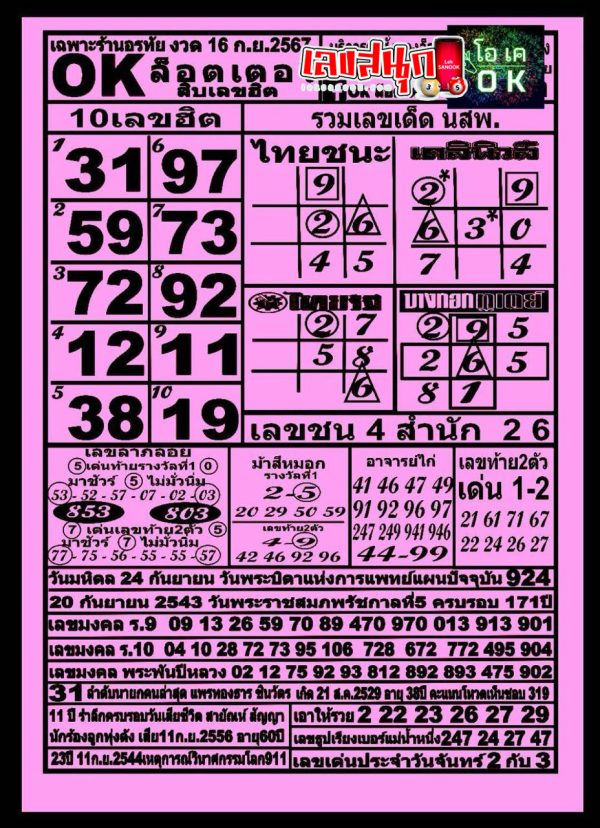 ok ลอตเตอรี่ 16 9 67-"ok lottery 16 9 67"