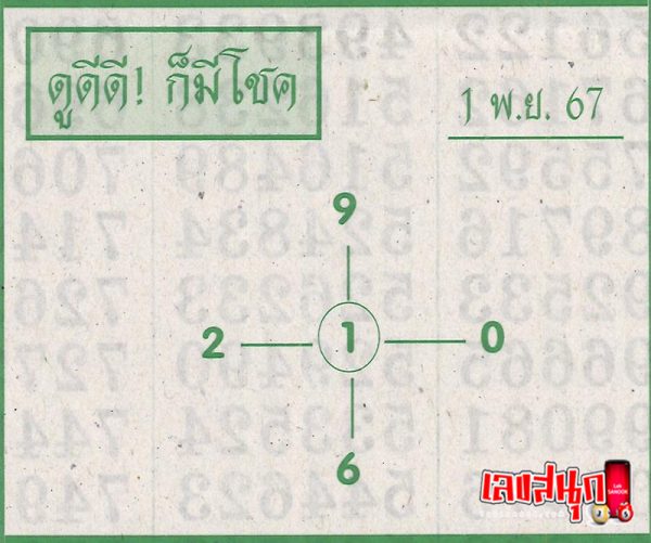 ดูดีดี ก็มีโชค 1 11 67-"Limited numbers, the dealer doesn't accept this draw."