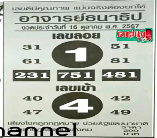 อาจารย์ธนาธิป 16 10 67-"Teacher Thanathip 16 10 67"