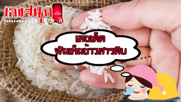 ฝันเห็นข้าวสารเต็มถัง-"Dream of seeing a bucket full of rice"