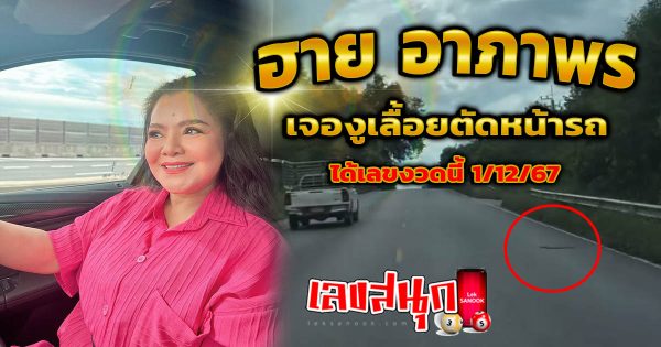 ฮาย อาภาพร เจองูเลื้อยตัดหน้ารถ-''Hi Apaporn encountered a snake slithering in front of the car''