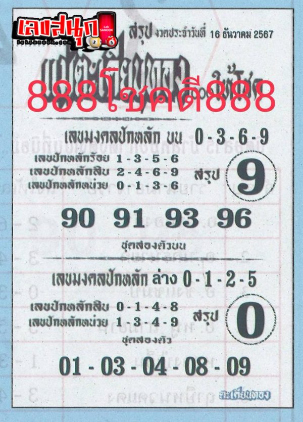 แม่ตะเคียนทองให้โชค 16 12 67 -"Mae Takhian Thong gives luck 16 12 67"