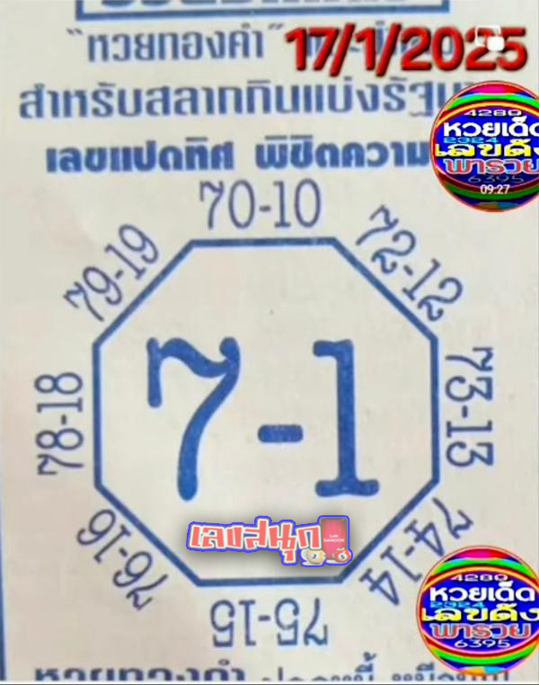 เลขแปดทิศ 17 1 68-"Celebrity Fun Numbers"