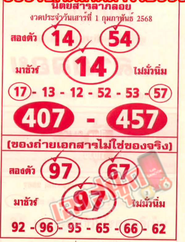 เลขลาภลอย 1 02 68-"Fortune number 1 02 68"