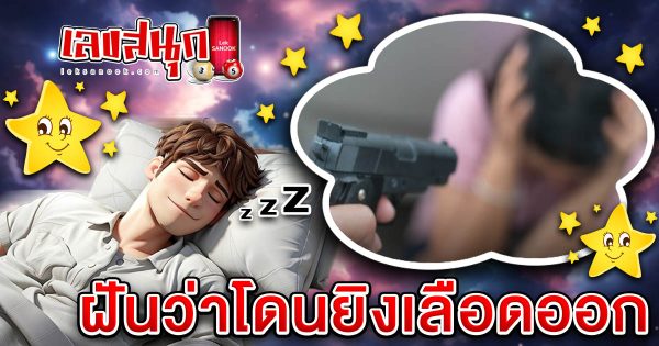 ฝันว่าโดนยิงเลือดออก -"I dreamed that I was shot and bleeding."