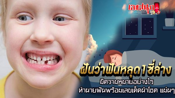 ฝันว่าฟันหลุด1ซี่ล่าง - "I dreamed that one of my lower teeth fell out."