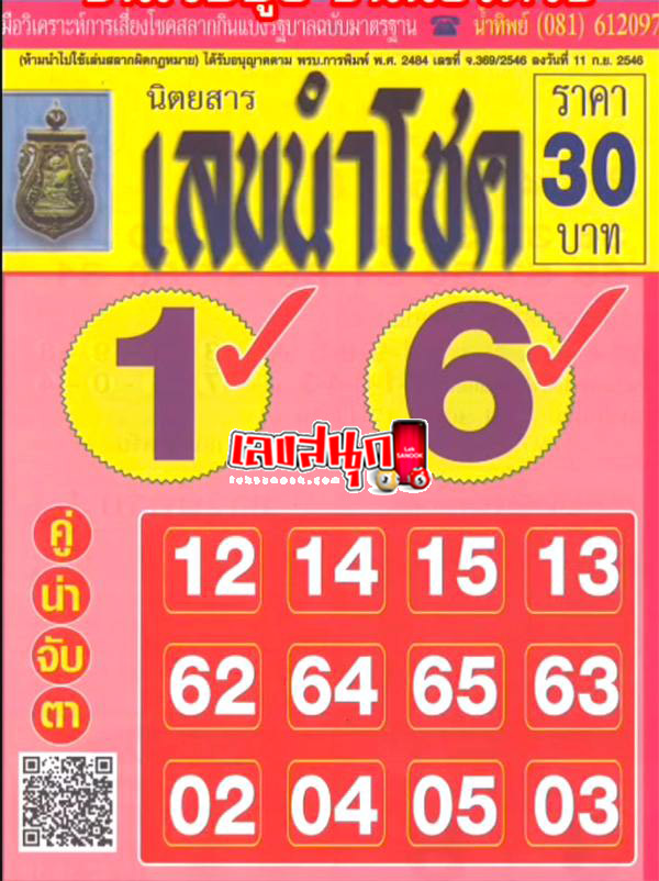 เลขนำโชค 1 02 68-"Lucky number"