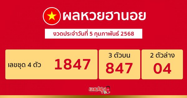 รูปภาพผลหวยฮานอยวันนี้ของ heng99