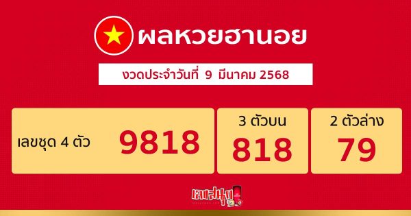 รูปภาพผลหวยฮานอยวันนี้ของ lekdedonline