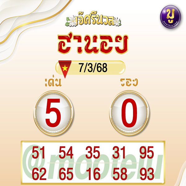 รูปภาพแนวทางหวยฮานอยจากเจ๊ศรีนวลของ lekdedonline