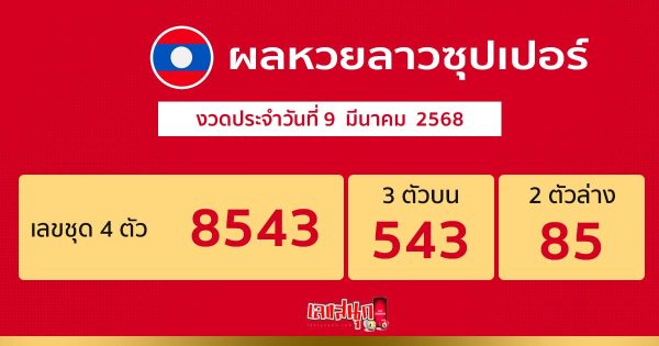 รูปภาพผลหวยลาวซุปเปอร์วันนี้ของ lekdedonline