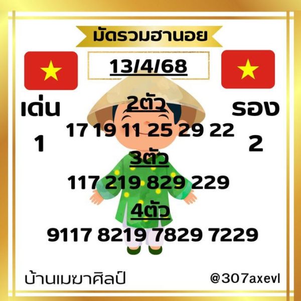 รูปภาพแนวทางหวยฮานอยของ lekdedonline