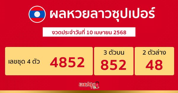 รูปภาพผลหวยลาวซุปเปอร์วันนี้ของ lekdedonline
