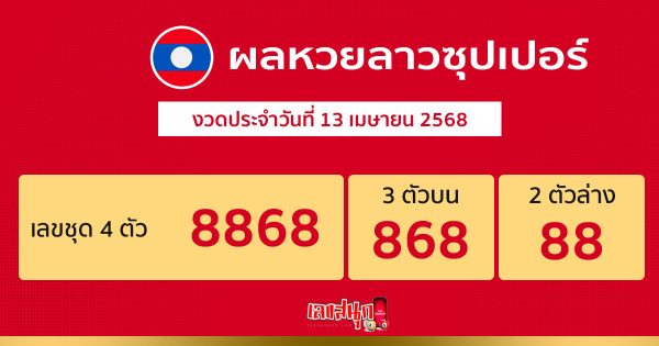 รูปภาพผลหวยลาวซุปเปอร์วันนี้ของ heng99