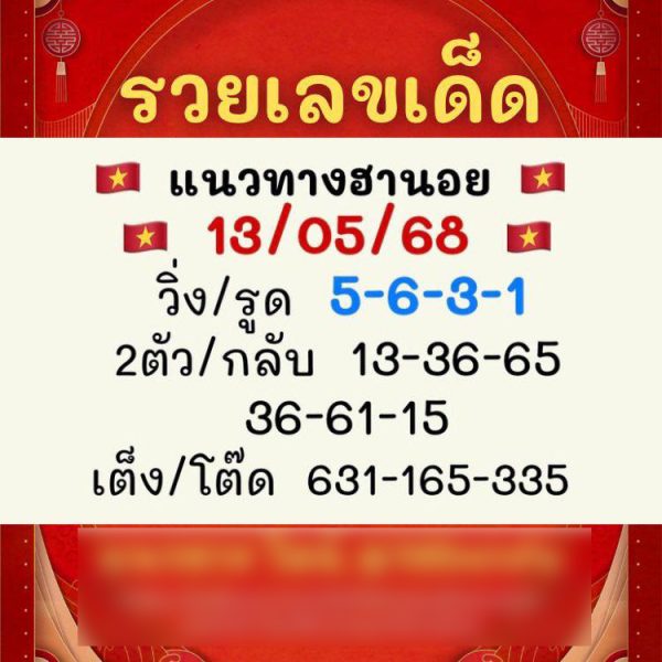 รูปภาพเเนวทางเลขเด็ดหวยฮานอยวันนี้ของ lekdedonline