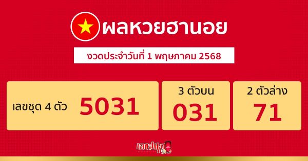 รูปภาพผลหวยฮานอยวันนี้ของ heng99