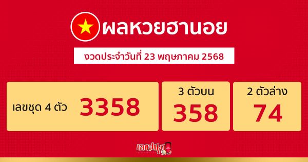 รูปภาพผลหวยฮานอยวันนี้ของ lekdedonline