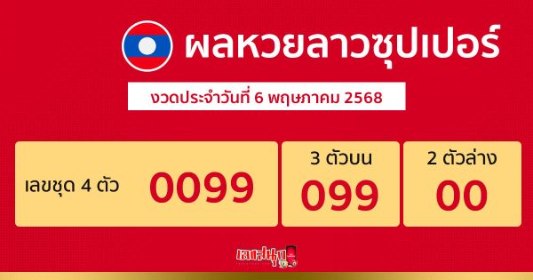 รูปภาพผลหวยลาวซุปเปอร์วันนี้ของ heng99