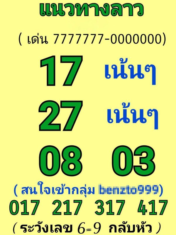 รูปภาพแนวทางหวยลาวซุปเปอร์ของ heng99
