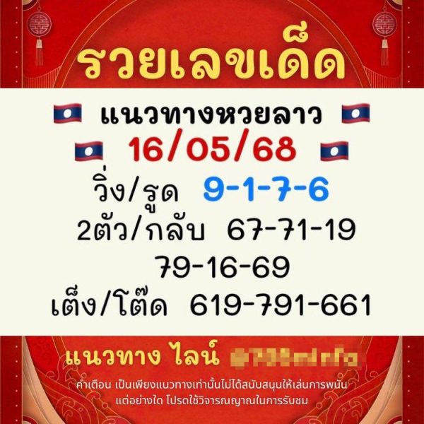 รูปภาพเลขเด็ดหวยลาวของ lekdedonline