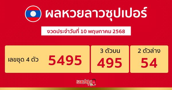 รูปภาพผลหวยลาวซุปเปอร์วันนี้ของ heng99