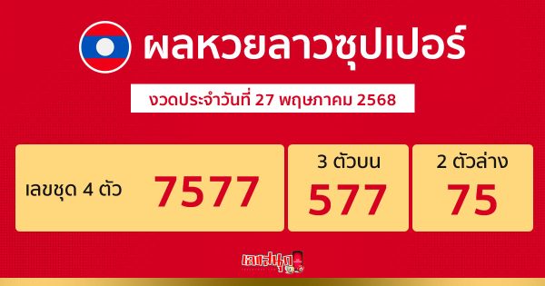 รูปภาพผลหวยลาวซุปเปอร์วันนี้ของ heng99