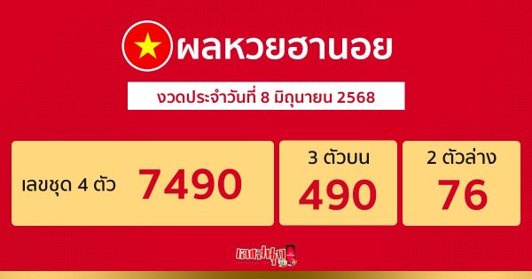 รูปภาพผลหวยฮานอยวันนี้ของ lekdedonline